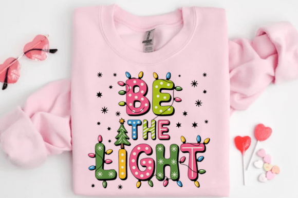 Be the Light Christmas PNG: Bright Color