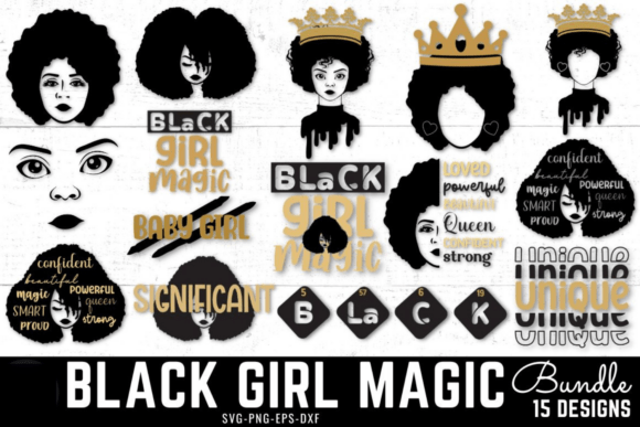 Black Girl Magic SVG Bundle for Cricut and Silhouette