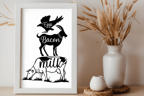 Bringing Rustic Charm to Life with the Eggs Bacon Milk SVG and Farmhouse SVG Designs