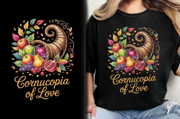 Celebrating the Season with the Cornucopia of Love Thanksgiving T-Shirt Design