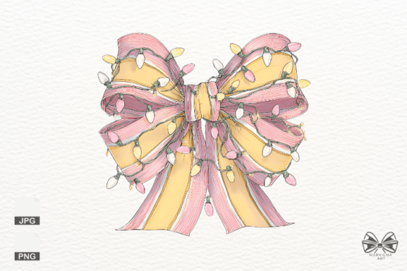 Designing with Pastel Coquette Christmas Bow PNG Assets