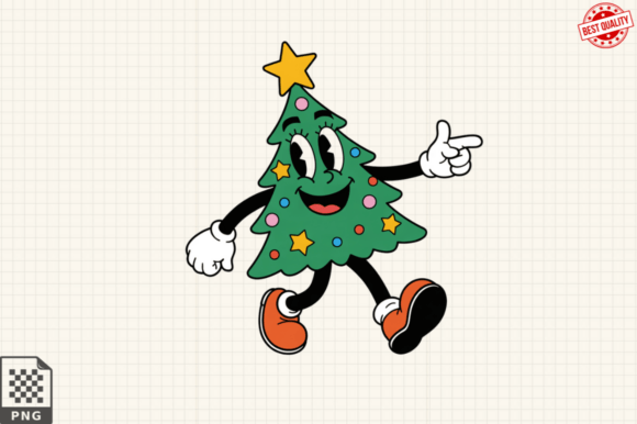 Evaluating the Practical Value of Retro Christmas Tree Kawaii PNG Clipart for Modern Creators