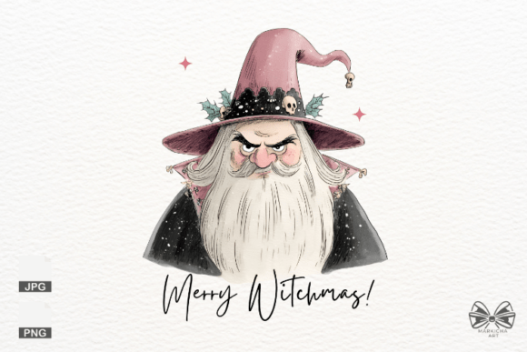 Evaluating the Santa Witch PNG Clipart for Professional Holiday Designs