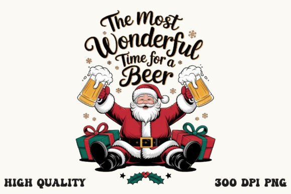 Funny Christmas Quotes Beer Santa PNG: A Festive Twist on Holiday Creativity