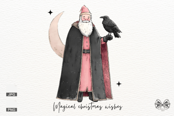 Magical Christmas Wishes Santa PNG: Elevate Your Holiday Designs with High-Quality Clipart