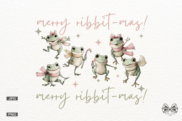 Merry Ribbit-mas, Frog Png Clipart