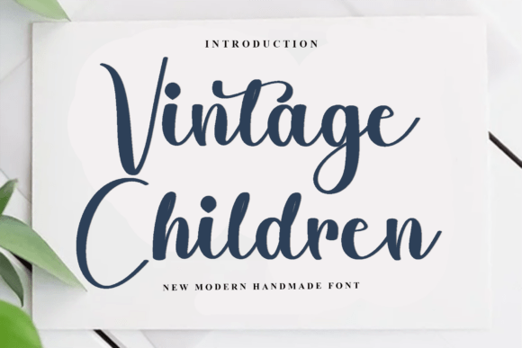 Vintage Children: A Stylish Script Font for Every Design
