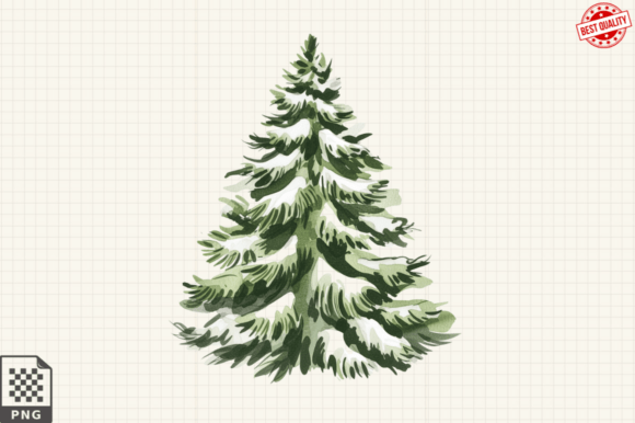 Vintage Retro Christmas Tree Clipart PNG Guide